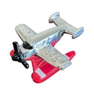LGT Micro Machines Sea Plane Silver Red Vtg 1996 Silver and Red Toy Airplane